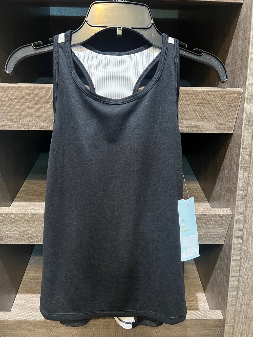 NWT Zella Girl Black Racerback Tank Top